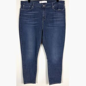 Levi Strauss Signature Skinny Jeans Womens 20W Mid Rise Crop Stretch Denim